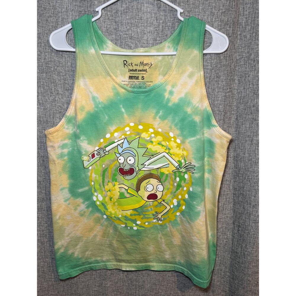 Rick and Morty Women's Tank Top Size Small Tie Dye - Adult Swim